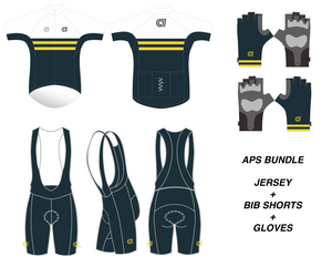 APS cycling kit bundle (jersey + bib shorts + gloves)
