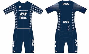 Mike Navy/stars suit LUCEO sleeved triathlon suit - men's