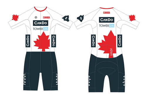 Canada Hi Velocity X Sleeved Triathlon Suit - Men's (White)