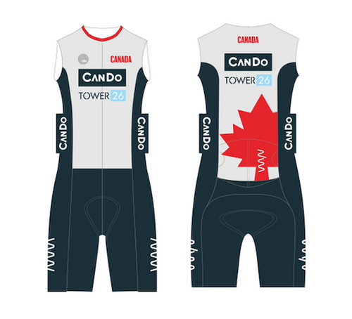 Canada Velocity+ Sleeveless Tri Suit - Men's (Silver)