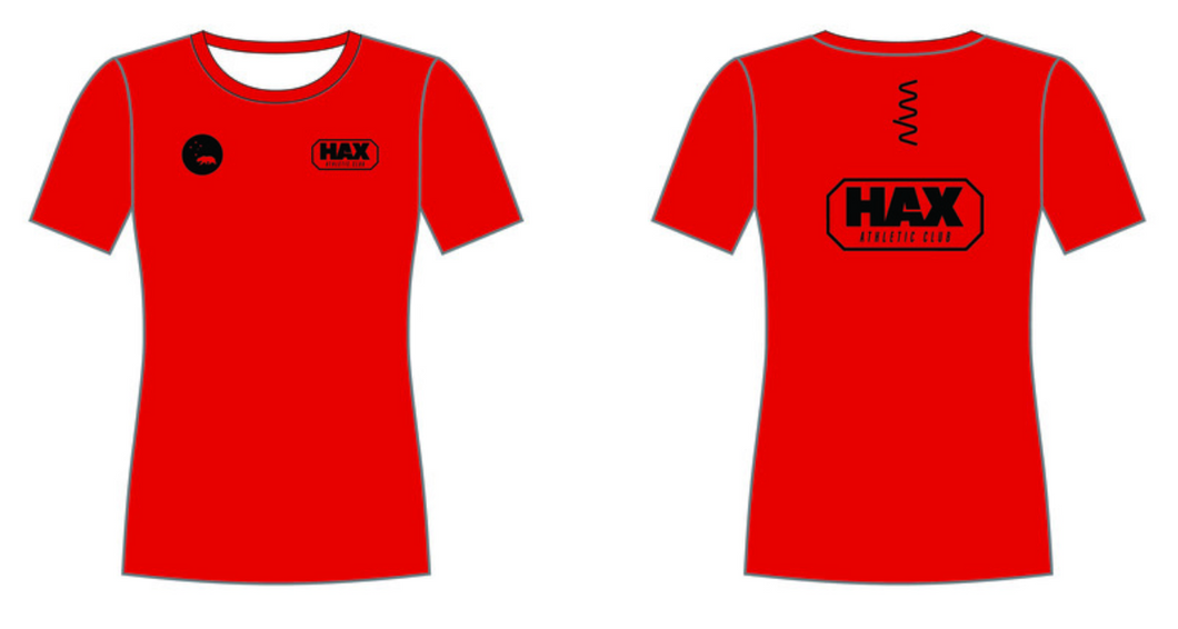 HAX 2025: Running Tech Tee - Women's - Red
