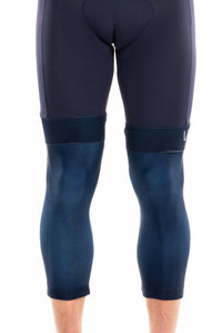 men's navy knee warmers