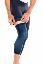 men's navy knee warmers
