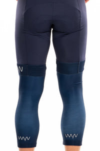 men's navy knee warmers