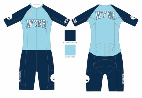 WOMEN'S - WYNR 2023 Electric Blue Hi Velocity X sleeved triathlon suit